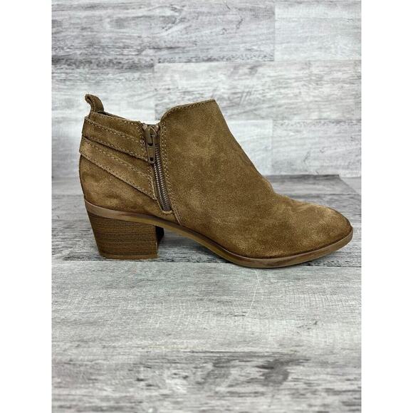 Sonoma Womens Sonya Brown Suede Ankle Boots Size 6.5 With Block Heel - Picture 4 of 8